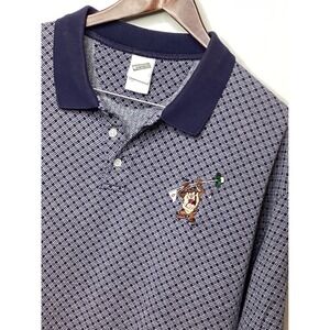 Warner Bros Studio Store Taz Golf Polo Shirt Cartoon‎ Embroidered